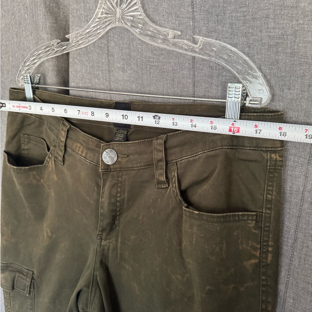 Y2K Grunge Distressed Z CAVARICCI 90’s Skater Pants Green Vintage Cargo Indie - Picture 8 of 13